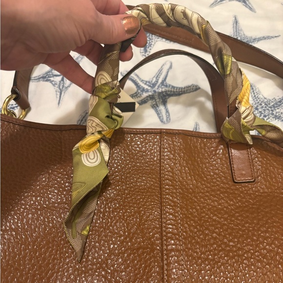 Coach Silk Signature Flower Pony Tie Thin Scarf New NWT Sunflower Twilly Pretty - Picture 8 of 8